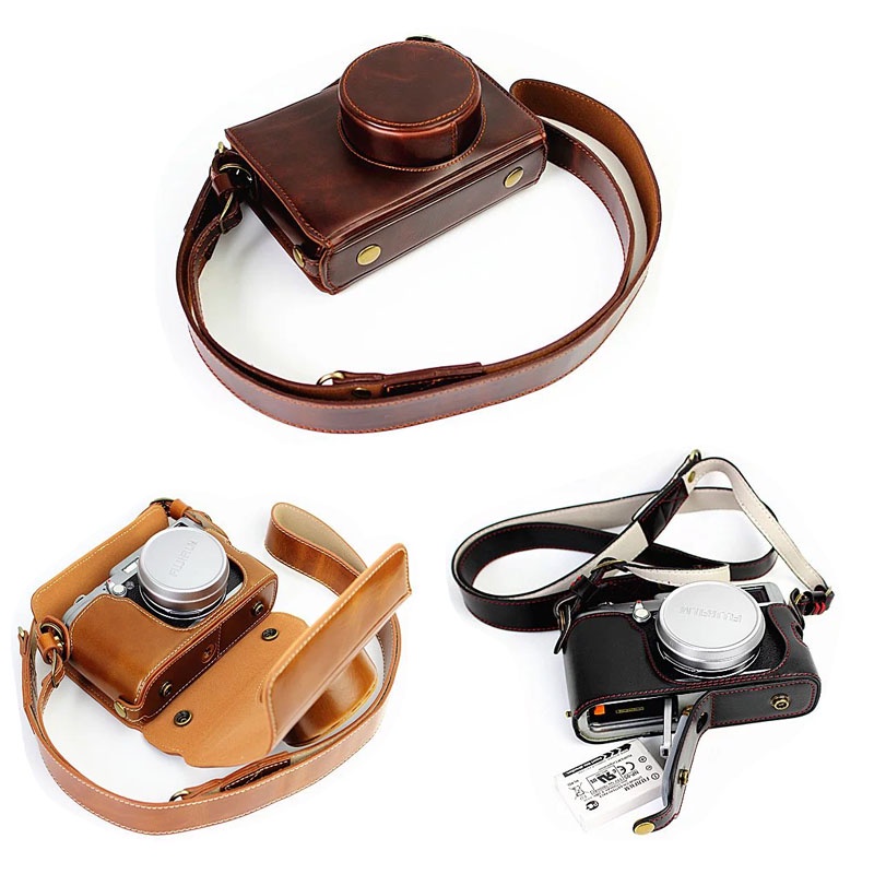 Bao Da PU Sang Trọng Cho Máy Ảnh Fujifilm Fuji X100 X100S X100T X100V X100F XA5 XA7 XA20 XT100 XT200 XT10 XT1 XF10 XS10