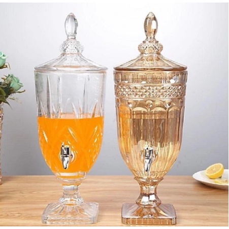 BÌNH THỦY TINH ĐỰNG NƯỚC CÓ VÒI VẶN INOX ĐA NĂNG
