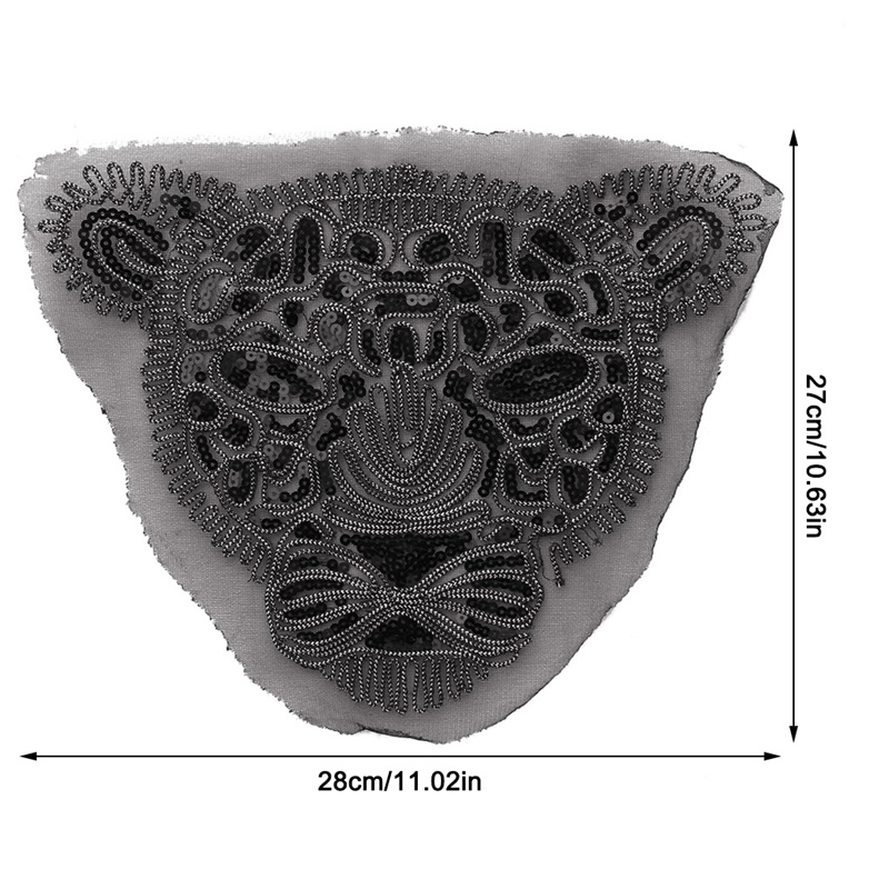 Sticker Ủi Thêu Hình Hoa Đính Sequin Lấp Lánh