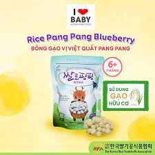 Bỏng gạo hữu cơ Pang pang vị việt quất cho bé từ 6 tháng