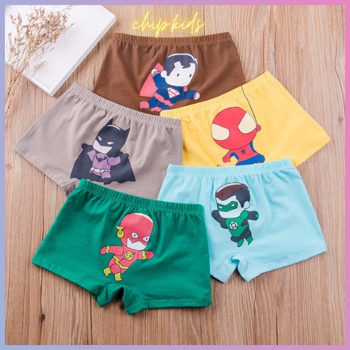 5 QUẦN CHIP BÉ TRAI Boxer Cotton Cartoon Boy