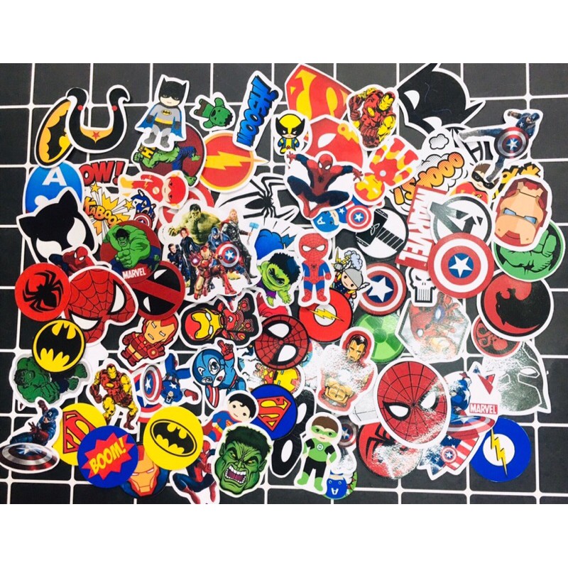 Bộ sticker mix nhân vật marvel