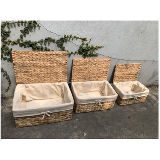 Giỏ đựng đồ có nắp và có vải lót