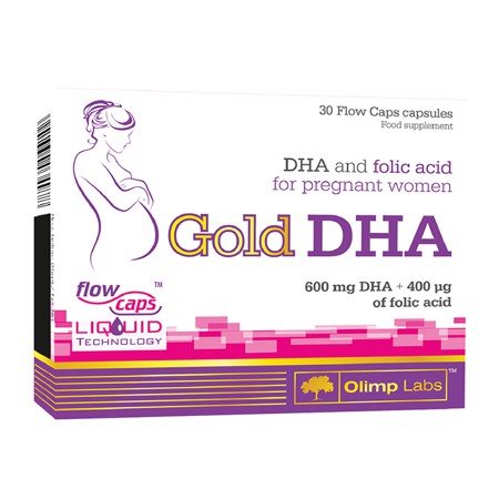 Gold DHA - Giúp bổ sung DHA và axit folic cho phụ nữ có thai và cho con bú (Hộp 30 Viên)Giúp não bộ thai nhi phát triển