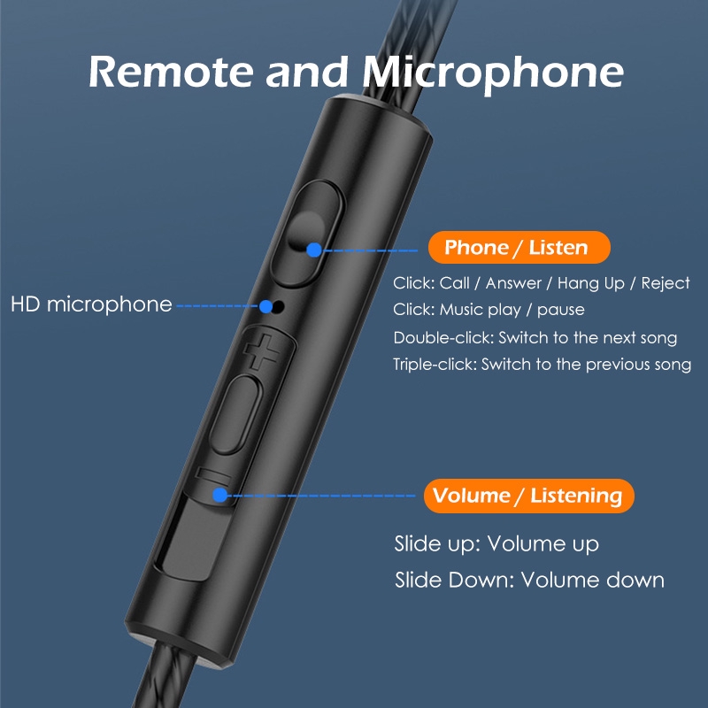 Tai nghe nhét tai âm bass hifi 4D có mic chất lượng cao tiện dụng