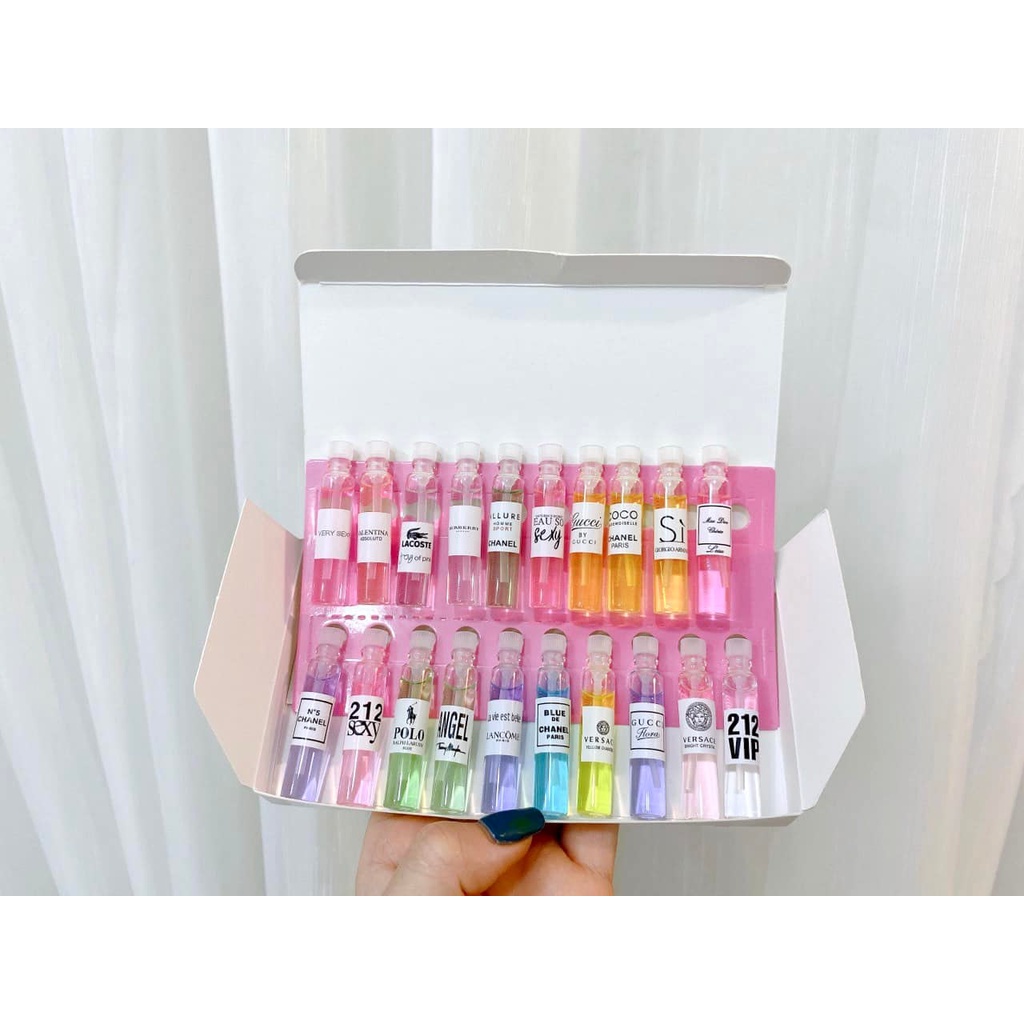 ( SỈ 18K ) SET NƯỚC HOA TEST MINI 20 CHAI 20 MÙI 20 HÃNG KHÁC NHAU