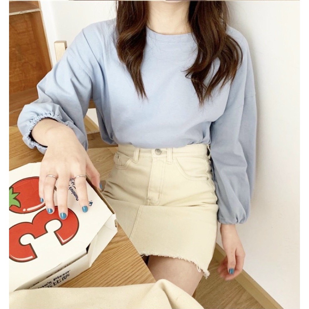 Set Áo Kiểu Nữ Tay Dài Kết Hợp Cùng Chân Váy Kaki Style Thoải Mái Năng Động, Chất Vải Cotton Siêu Mịn, Mát | BigBuy360 - bigbuy360.vn