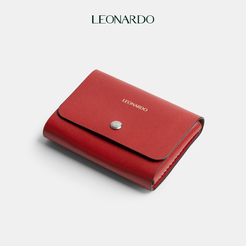 Ví nữ Card holder Layla da Nappa nhập khẩu thương hiệu Leonardo