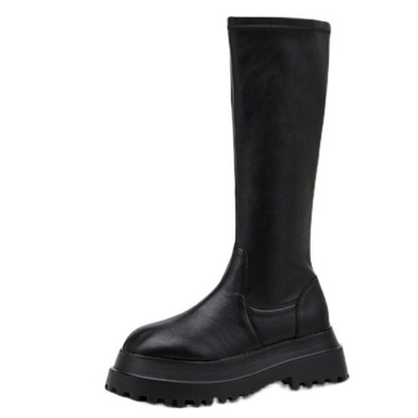 Giày bốt nữ đế dày co giãn phong cách thu đông 2021 mới thời trang cho nữ