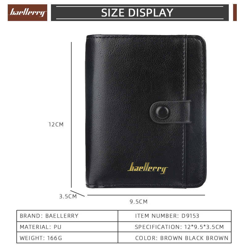 Ví Ngắn Đa Năng Baellerry Thời Trang Cho Nam