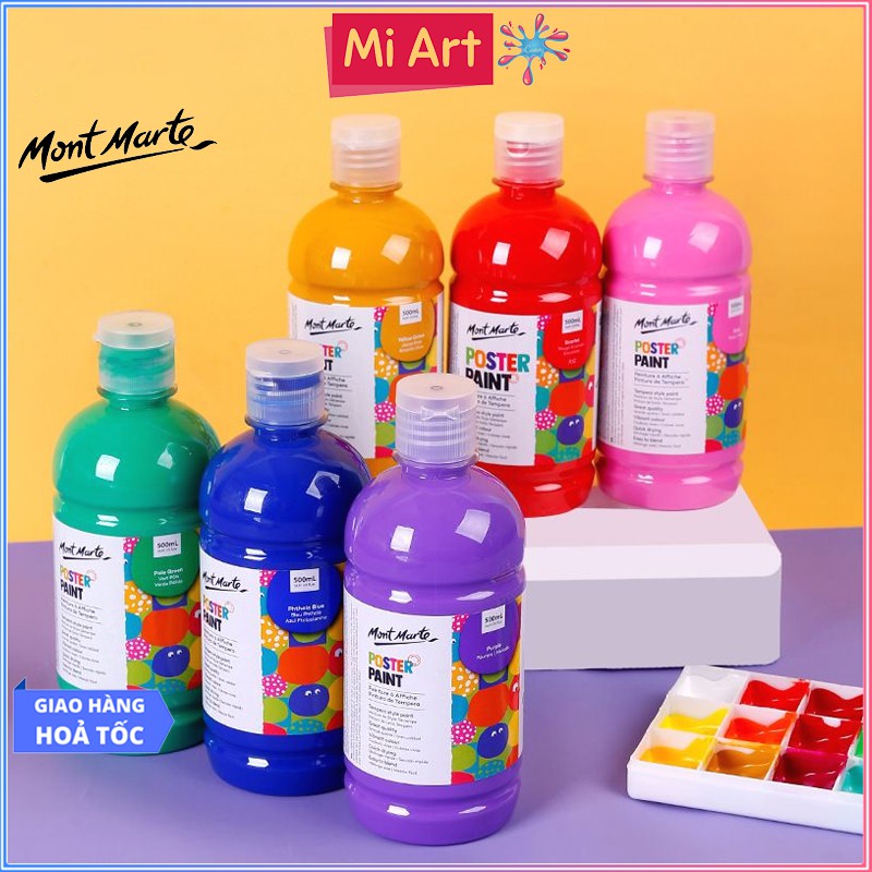 Màu Nước Poster Paint Mont Marte 500ml (Chai lẻ) FULL MÀU