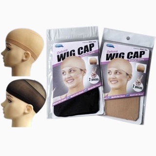 2 gói lưới trùm tóc trơn dùng đội tóc giả wig cap trơn