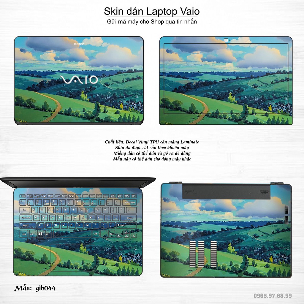 Skin dán Laptop Sony Vaio in hình Ghibli film (inbox mã máy cho Shop)