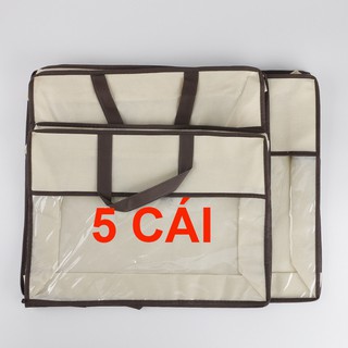 COMBO 5 Túi đựng quần áo, chăn mền, ga gối gọn gàng có ô trong suốt nhìn được bên trong