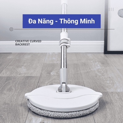 [Ưu Đãi] Bộ Cây Lau Nhà Thông Minh, Bộ Cây Lau Nhà Tự Vắt Xoay 360 Độ Kèm Thùng Tự Vắt K8 Cao Cấp