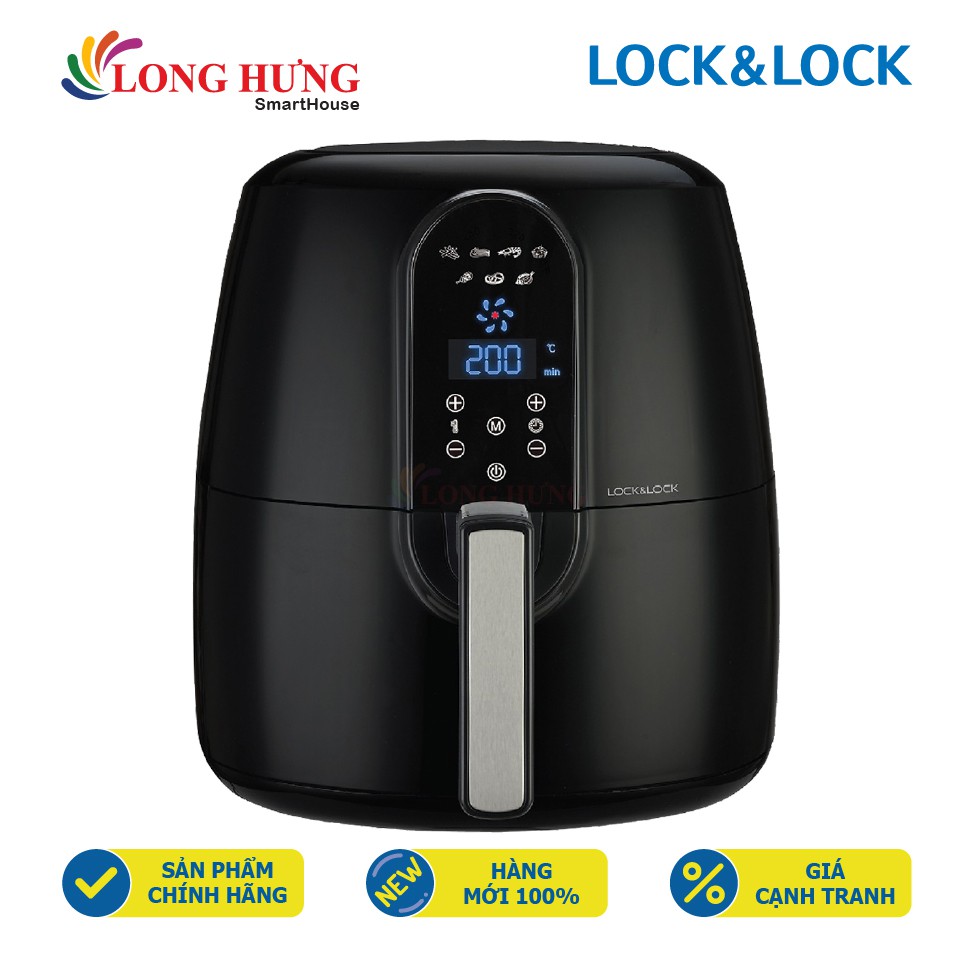 Nồi chiên không dầu điện tử Lock&Lock 5.2 lít EJF351 - Hàng chính hãng