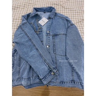 Áo khoác denim jacket 1 túi form oversize