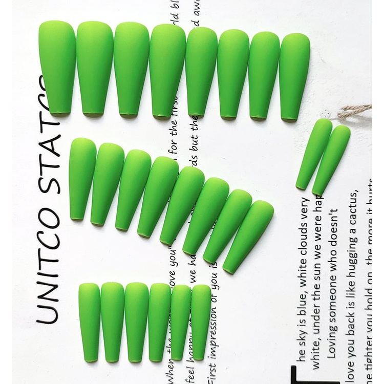 [ 18 - Avocado ] 1170 MATTE - MÓNG TRƠN SƠN MỊN - Form Thang Dài Xtra - [ Tặng Miếng Dán Và Dụng Cụ ] LẺ