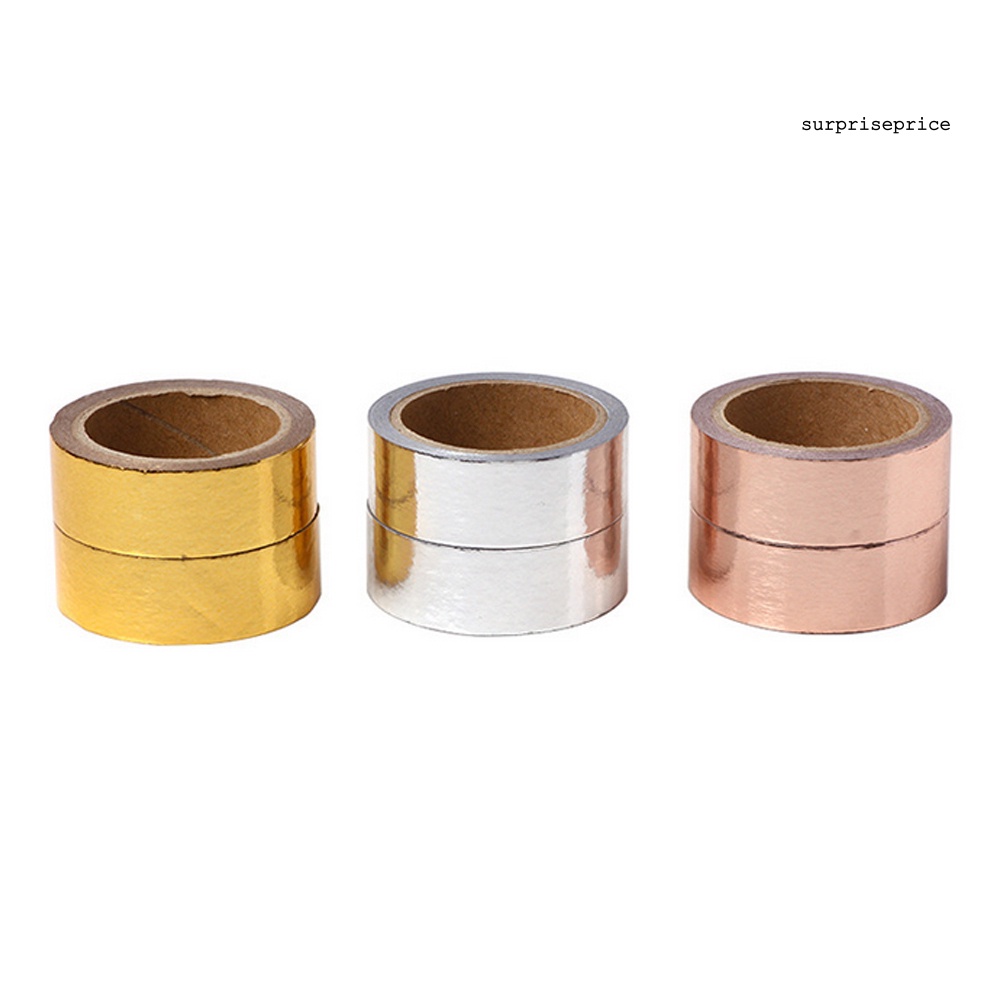 Cuộn băng keo washi cỡ 500cm trang trí sổ tay tiện dụng DIY