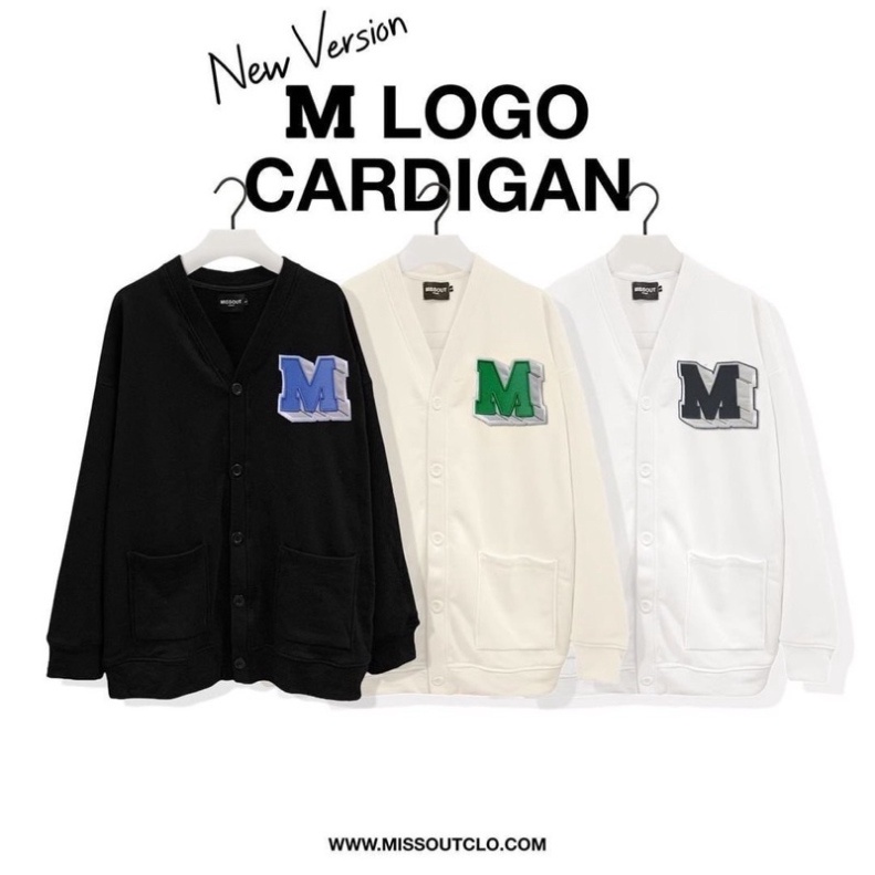 Áo khoác nữ cardigan form rộng M Logo missout MMM mã TB01 CARINA