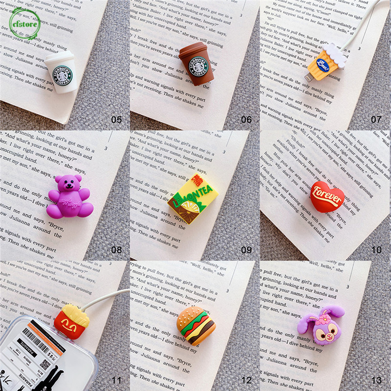 Bộ Phụ Kiện Bảo Vệ Dây Cáp Chống Gãy Hình Động Vật Dễ Thương