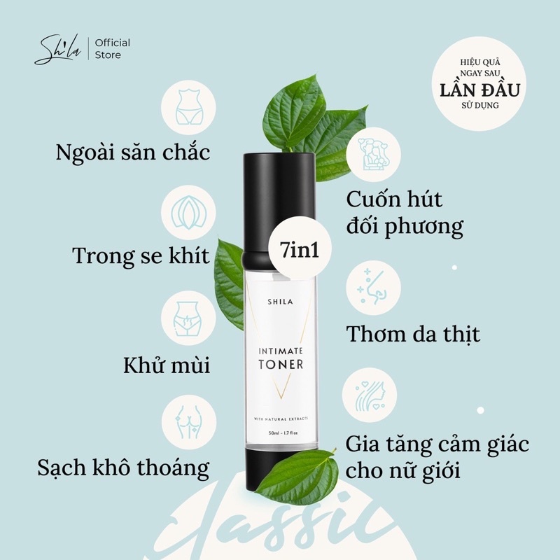 Xịt khử mùi se khít vùng kín Shila 50ml đủ 3 mùi quyến rũ