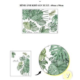 Decal dán tường Cành cọ nhiệt đới