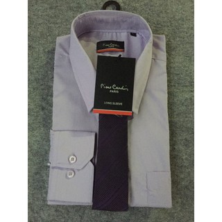Áo Sơ Mi Nam Dài Tay Pierre Cardin Long Sleeve Shirt Mens With Giorgio Tie Cao Cấp (Sọc Caro - UK )