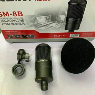 Combo mic sm8b + dây mic dài 3 m+ chân kẹp bàn