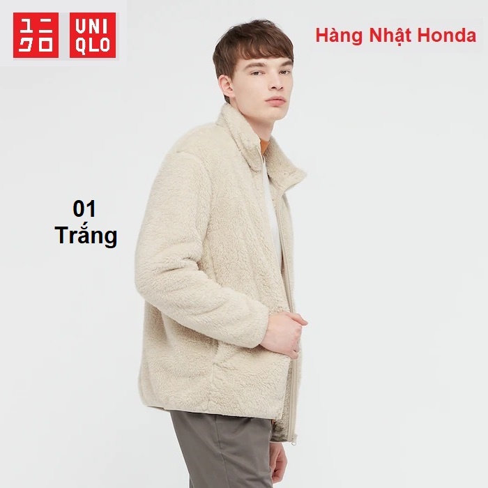 [Auth] Áo khoác lông cừu 2 mặt khóa kéo Uniqlo - Nam