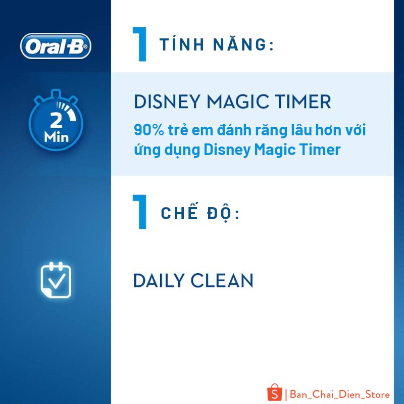 Bàn Chải Đánh Răng Điện Oral-B Trẻ Em