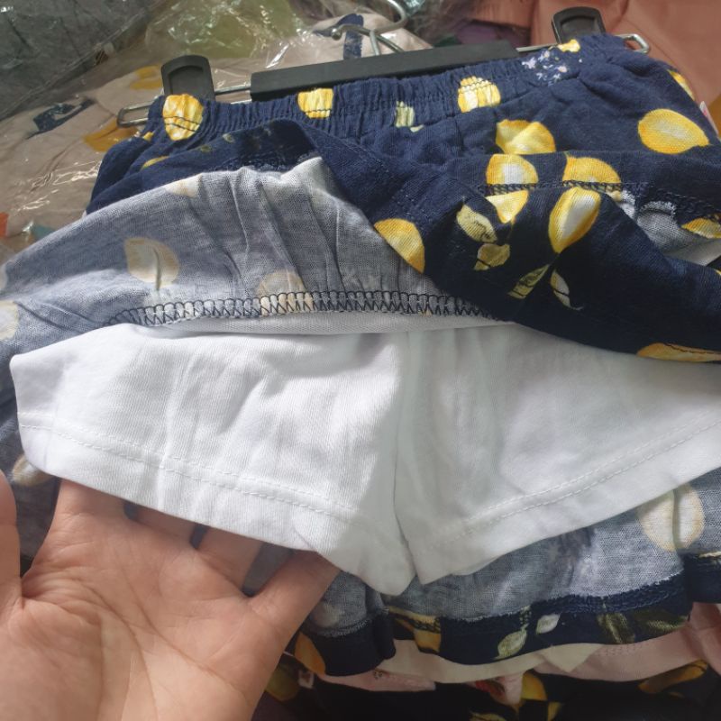 {10-25kg} Chân váy bé gái có quần trong chất cotton xuất dư mềm mát M934