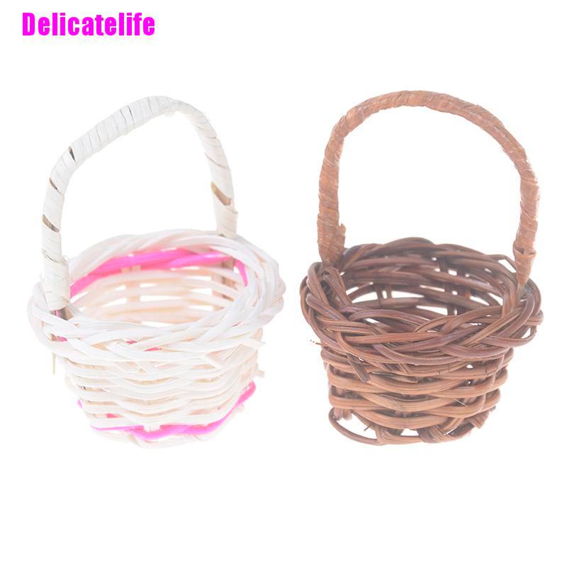 Giỏ Đan Mây Đựng Trái Cây / Mỹ Phẩm Tiện Dụng Mang Theo Du Lịch