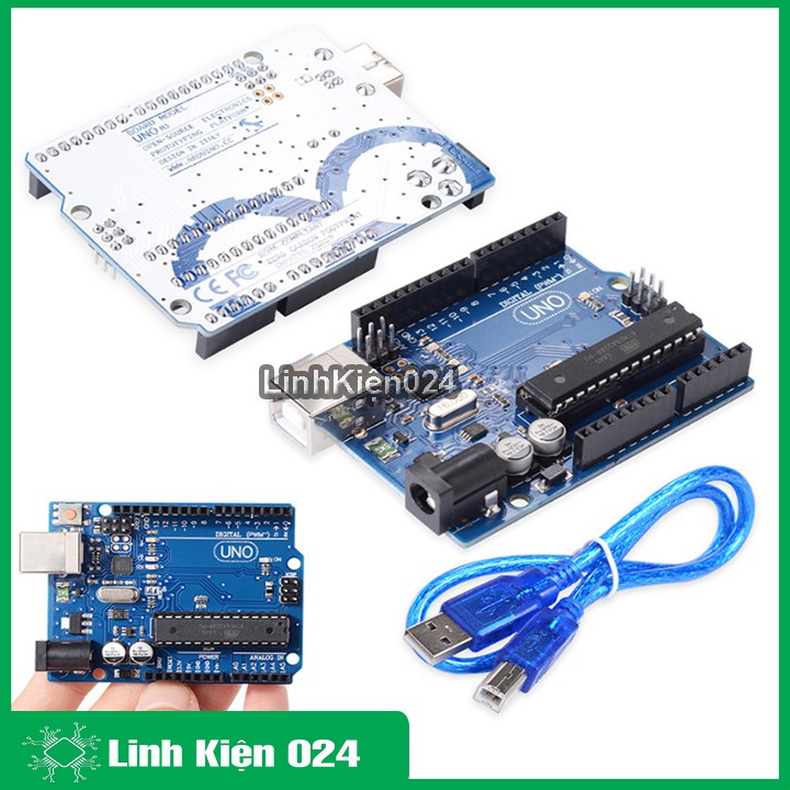 Chíp Cắm - Tặng Dây Kết Nối - KIT Arduino Uno R3 - Atmega 328P