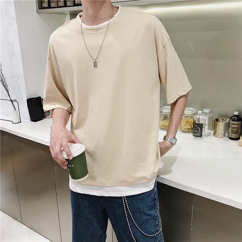 Áo Thun Tay Ngắn Cổ Tròn Dáng Rộng Thời Trang Mùa Hè Cho Nam