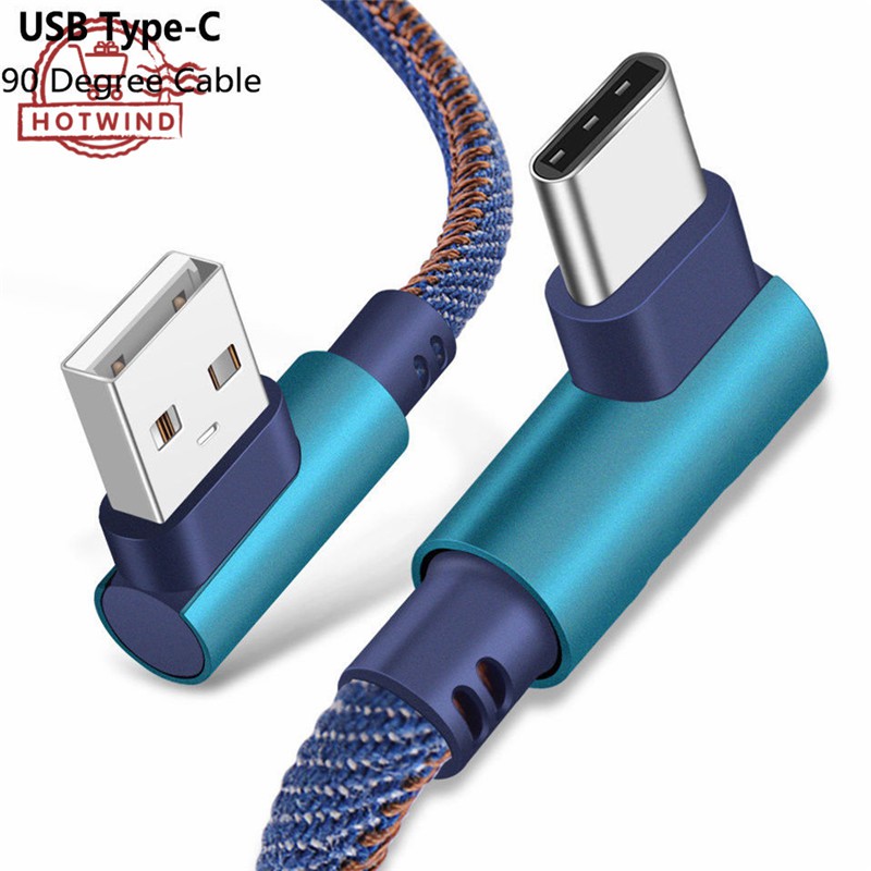 Dây cáp sạc nhanh góc 90 độ đầu USB 3.1 Type C