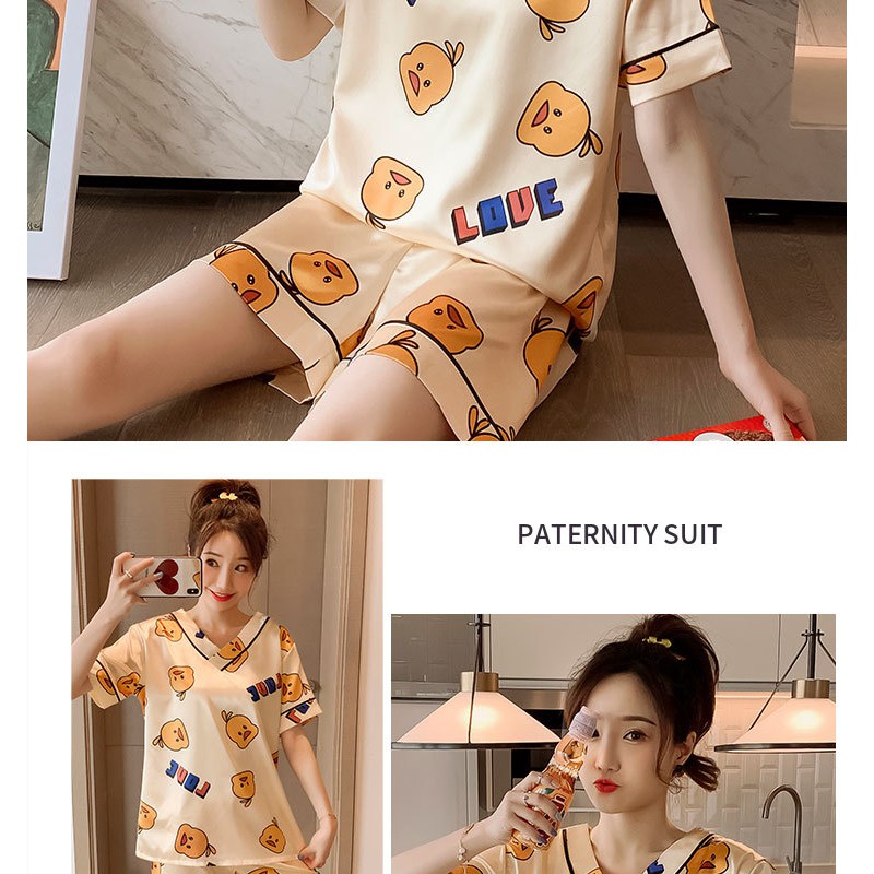 Bộ Đồ Ngủ Nữ Quần Áo Mùa Hè Lụa Tay Cộc Quần Dài Mặc Ở Nhà Dáng Hàn Quốc Sexy Xinh BĐN20 | BigBuy360 - bigbuy360.vn