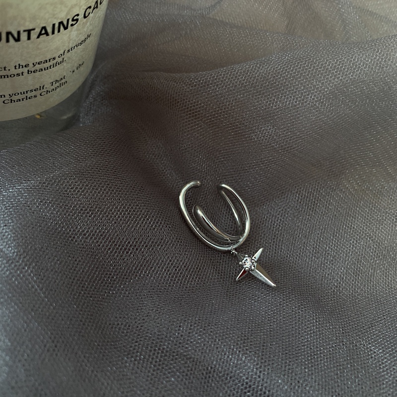 Khuyên Tai Kẹp Vành Đính Đá Thời Trang Cho Nữ