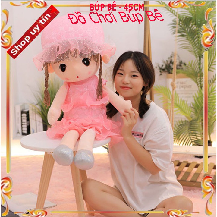 Búp Bê [ 45cm ]Cô Dâu Xinh Đẹp Váy Hồng