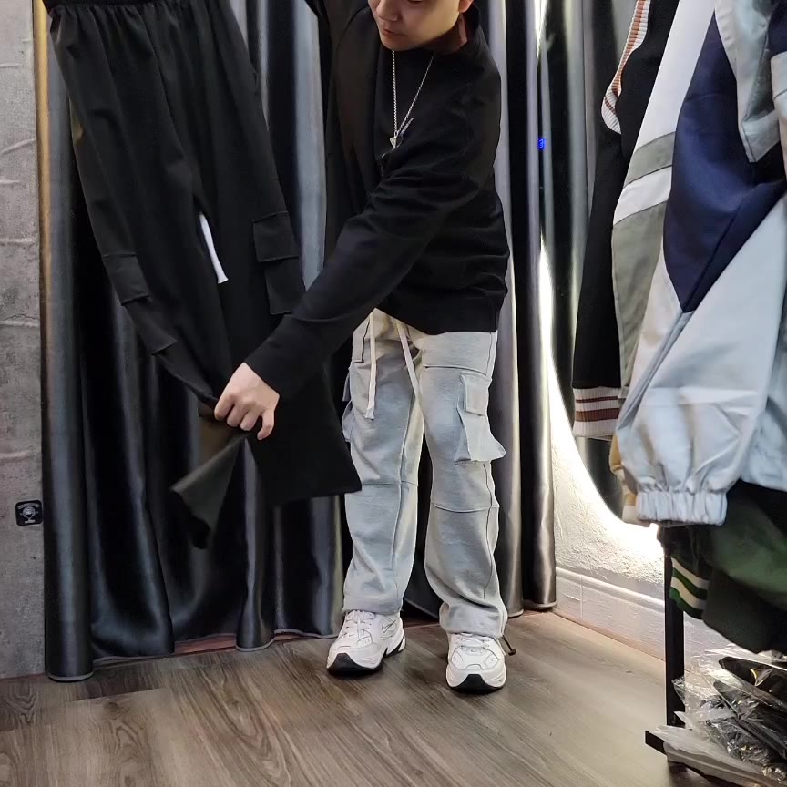 Quần Sweat Cargo Pant Phối Dây Rút -  Quần Nỉ Túi Hộp Kiểu Dáng Unisex Nam & Nữ | BigBuy360 - bigbuy360.vn