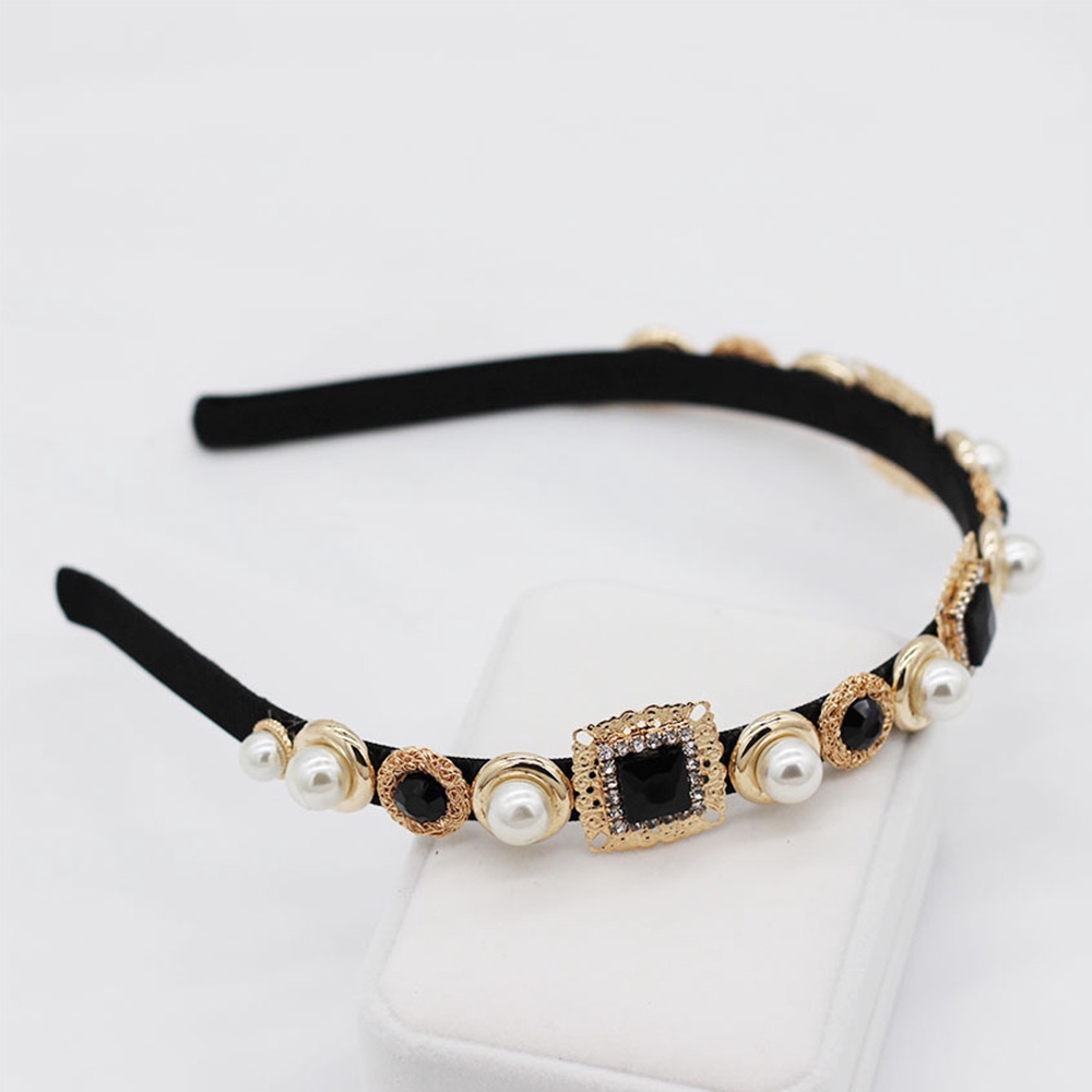 Băng Đô Cài Tóc Cô Dâu Đính Hạt Ngọc Trai Giả