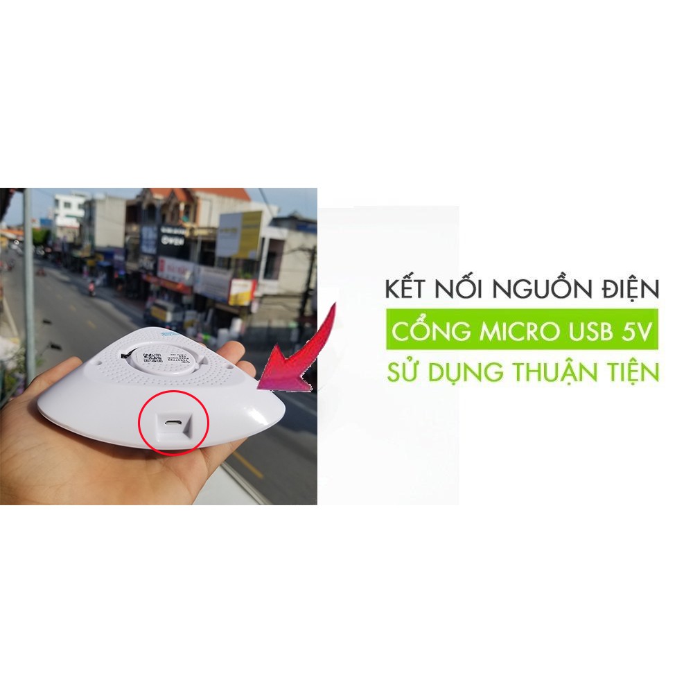 Camera Wifi  ốp trần 360 quay toàn cảnh panoramic vr360 1080p