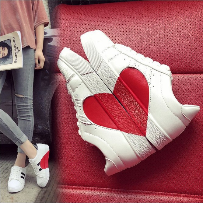 Giày sneakers thể thao nữ in hình trái tim siêu hót Xả kho (Full BOX)