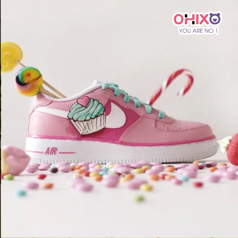 Giày Custom 𝐍𝐈𝐊𝐄 𝐀𝐈𝐑 𝐅𝐎𝐑𝐂𝐄 Thể Thao Nam Nữ Sneaker Hàn Quốc Chất Đẹp Đế Bằng OHIXO AFC04