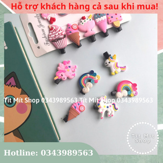 Combo 5 Kẹp tóc, Cặp tóc cho bé hoạt hình dễ thương nhiều mẫu
