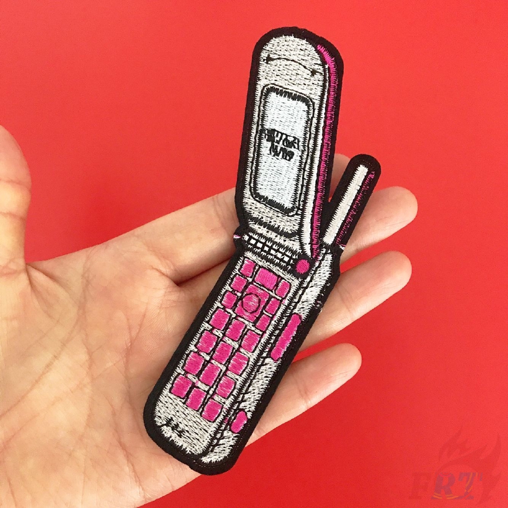 Hình dán vải ủi khâu hình xe đạp/ xe máy/ tai nghe/ điện thoại đa dạng