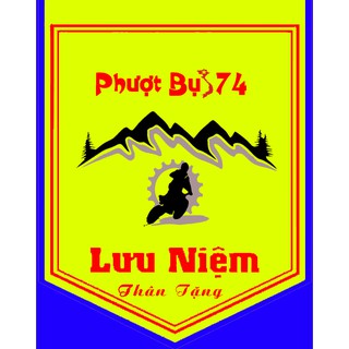 Combo cờ dẫn đoàn  logo phản quang Phượt Hỗ Trợ