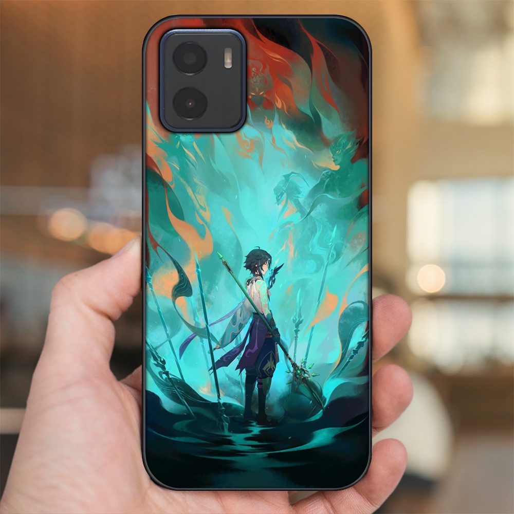Ốp lưng Vivo Y15s, Y15a viền đen in hình Xiao Genshin Impact