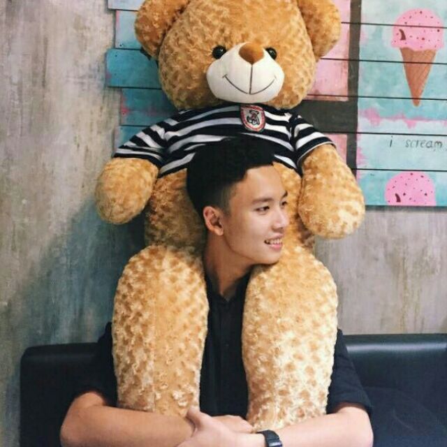 Gấu bông Teddy khổ 1m8 cao 1m6 siêu bự ( video+ ảnh thật)