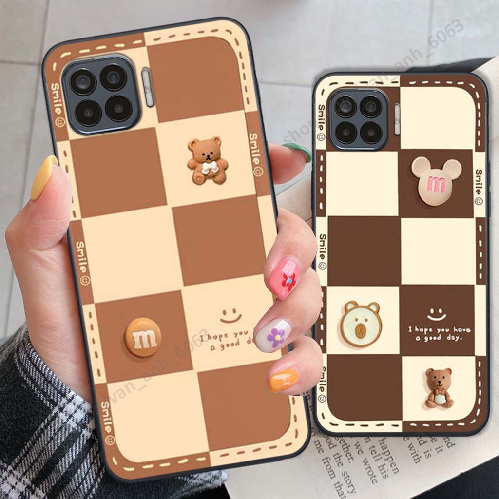 Ốp lưng Oppo A73 / A93 hình gấu, kẹo 3D dễ thương siêu cute